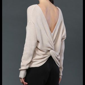 BLACK, Fate by Lfd Knit Sweater with Twisted Back